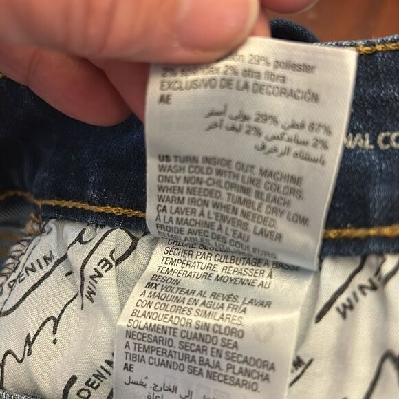 INC International Concepts Straight leg Frayed Hem Blue Jeans Size 4 EUC - Picture 8 of 12